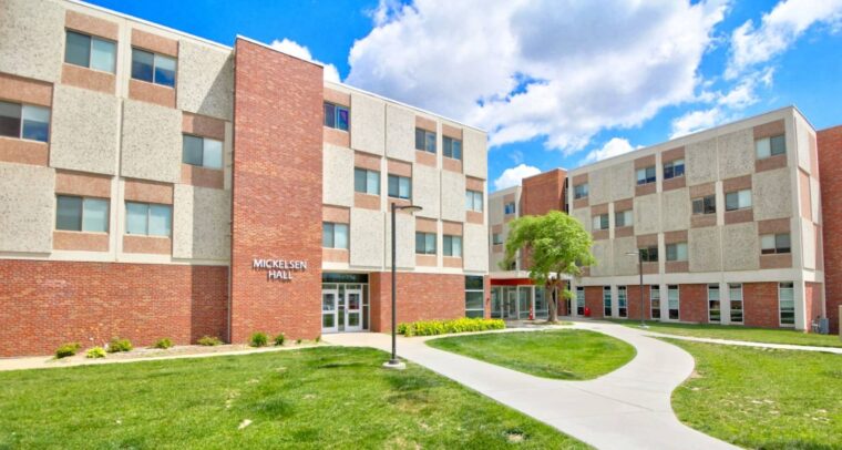 The Dana Village apartments exterior on the Dana College campus.